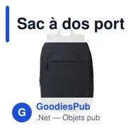 Sac à dos porte-ordinateur personnalisable Phineas avec logo - Miniature 1