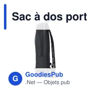 Sac à dos porte-ordinateur personnalisable Phineas avec logo - Miniature 3