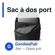 Sac à dos porte-ordinateur personnalisable Phineas avec logo - Miniature 4