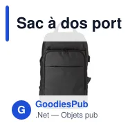 Sac à dos porte-ordinateur personnalisable avec logo - Rishi - Miniature 1