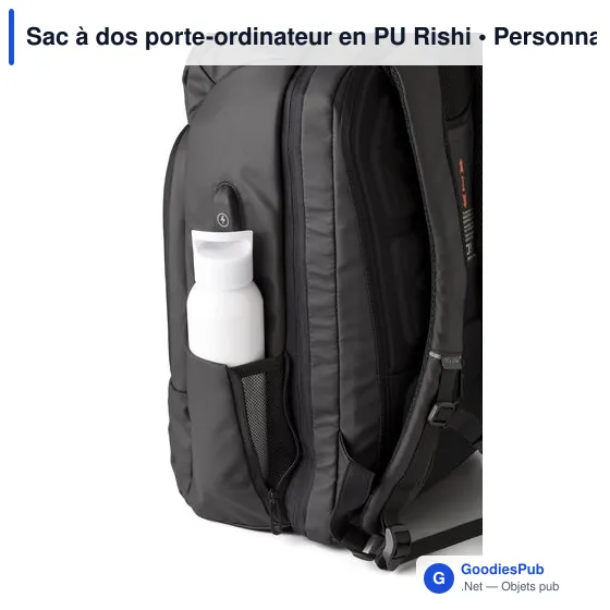 Sac à dos porte-ordinateur personnalisable avec logo - Rishi - Image 7