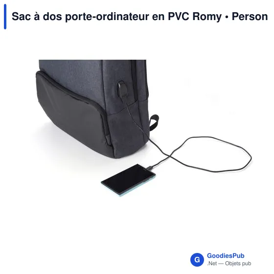 Sac à dos porte-ordinateur en PVC Romy - Image 5