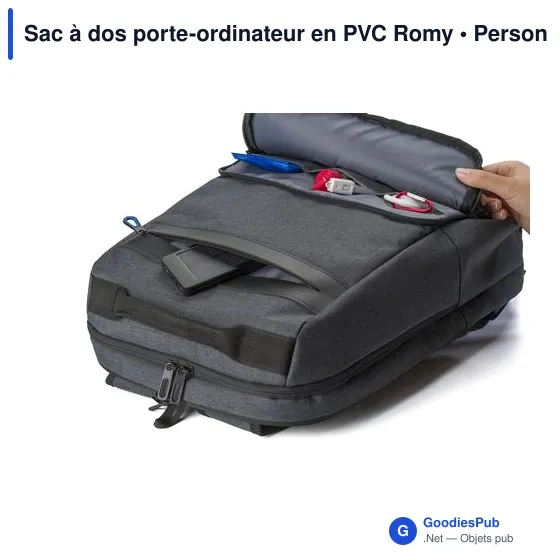Sac à dos porte-ordinateur en PVC Romy - Image 6
