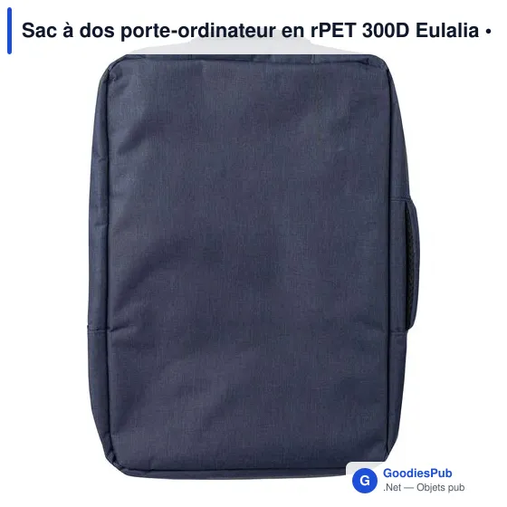 Sac à dos porte-ordinateur en rPET 300D Eulalia - Image 1