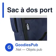 Sac à dos porte-ordinateur en rPET 300D Eulalia - Miniature 12