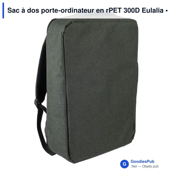 Sac à dos porte-ordinateur en rPET 300D Eulalia - Image 8