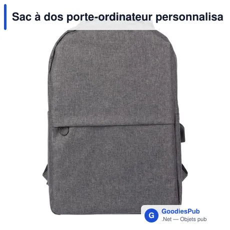 Sac à dos porte-ordinateur personnalisable avec logo - Henrik