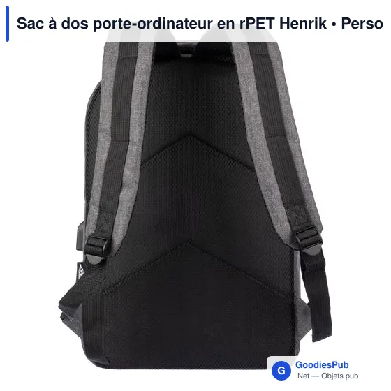Sac à dos porte-ordinateur personnalisable avec logo - Henrik - Image 7