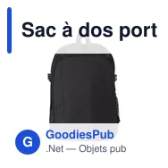 Sac à dos porte-ordinateur personnalisable Marley avec logo - Miniature 1
