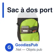Sac à dos porte-ordinateur personnalisable Marley avec logo - Miniature 6