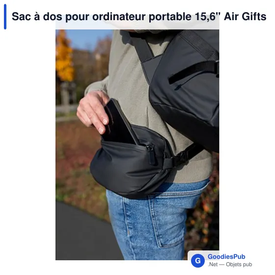 Sac à dos personnalisable pour ordinateur portable 15,6" avec logo | Chaundrise - Image 2