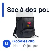 Sac à dos personnalisable pour ordinateur portable 15,6" avec logo | Chaundrise - Miniature 4