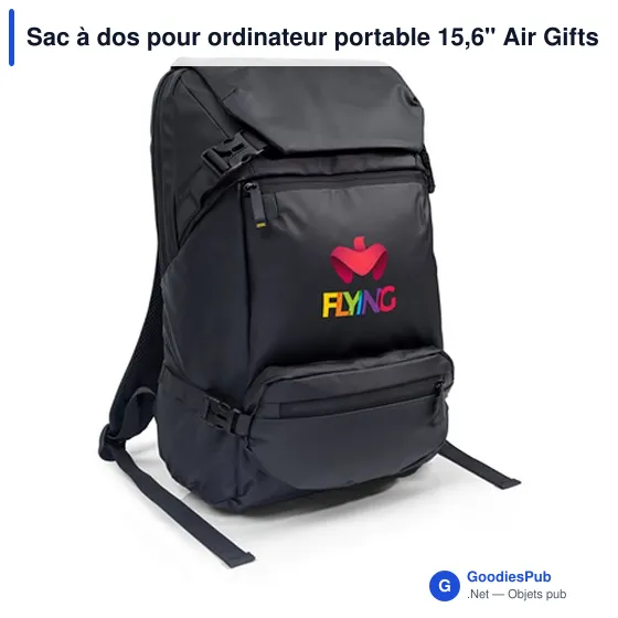 Sac à dos personnalisable pour ordinateur portable 15,6" avec logo | Chaundrise - Image 4
