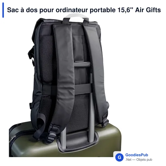 Sac à dos personnalisable pour ordinateur portable 15,6" avec logo | Chaundrise - Image 8