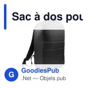 Sac à dos personnalisable pour ordinateur portable 15,6" avec logo - Maritza - Miniature 1