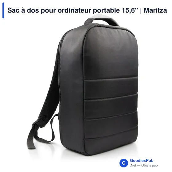 Sac à dos personnalisable pour ordinateur portable 15,6" avec logo - Maritza - Image 1