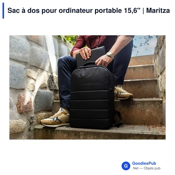 Sac à dos personnalisable pour ordinateur portable 15,6" avec logo - Maritza - Image 2