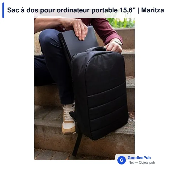 Sac à dos personnalisable pour ordinateur portable 15,6" avec logo - Maritza - Image 12