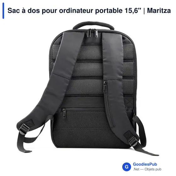 Sac à dos personnalisable pour ordinateur portable 15,6" avec logo - Maritza - Image 7