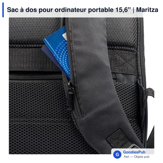Sac à dos personnalisable pour ordinateur portable 15,6" avec logo - Maritza - Image 9