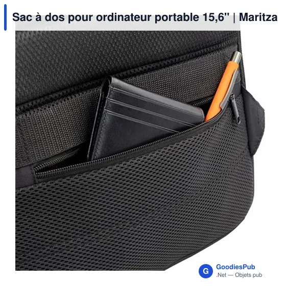 Sac à dos personnalisable pour ordinateur portable 15,6" avec logo - Maritza - Image 10