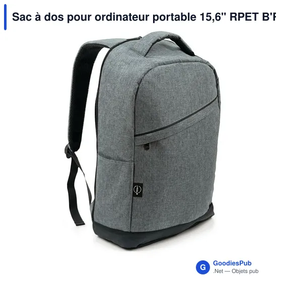 Sac à dos personnalisable pour ordinateur portable 15,6" avec logo - B'RIGHT | Henry - Image 1