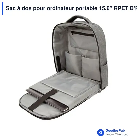 Sac à dos personnalisable pour ordinateur portable 15,6" avec logo - B'RIGHT | Henry - Image 4