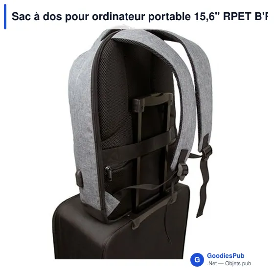 Sac à dos personnalisable pour ordinateur portable 15,6" avec logo - B'RIGHT | Henry - Image 5