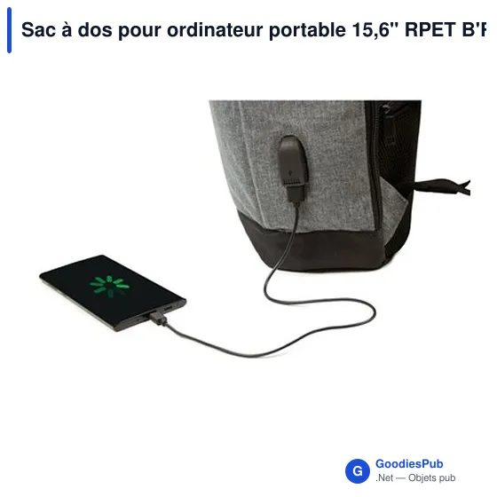 Sac à dos personnalisable pour ordinateur portable 15,6" avec logo - B'RIGHT | Henry - Image 10