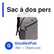 Sac à dos personnalisable pour ordinateur portable 15,6" avec logo - Shirley - Miniature 1