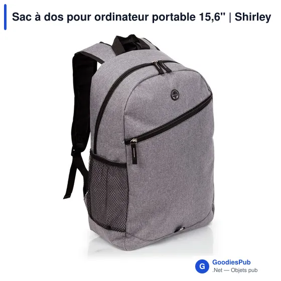 Sac à dos personnalisable pour ordinateur portable 15,6" avec logo - Shirley - Image 1