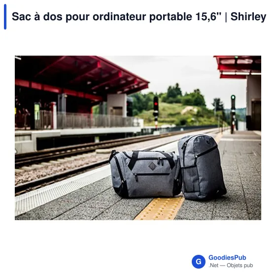 Sac à dos personnalisable pour ordinateur portable 15,6" avec logo - Shirley - Image 2