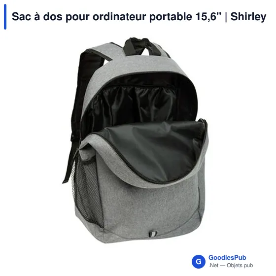 Sac à dos personnalisable pour ordinateur portable 15,6" avec logo - Shirley - Image 3