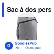 Sac à dos personnalisable pour ordinateur portable 15,6" avec logo - Shirley - Miniature 4