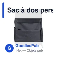 Sac à dos personnalisable pour ordinateur portable 15'' avec logo - Miniature 1