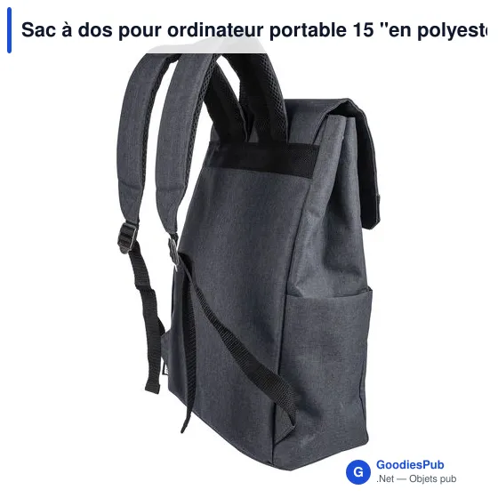 Sac à dos personnalisable pour ordinateur portable 15'' avec logo - Image 2