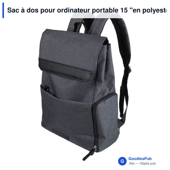 Sac à dos personnalisable pour ordinateur portable 15'' avec logo - Image 3