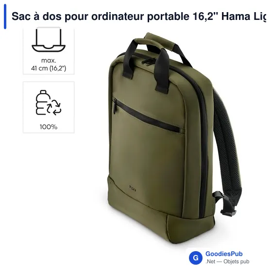 Sac à dos pour ordinateur portable 16,2" Hama Lightweight - Image 5