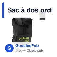 Sac à dos ordinateur personnalisable en R-PET 20 L avec logo - Liam - Miniature 1