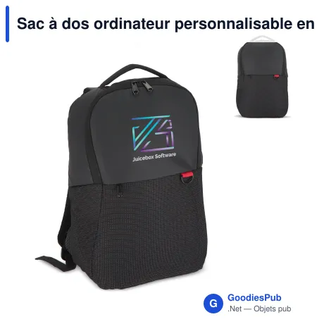 Sac à dos ordinateur personnalisable en polyester 12 L avec logo - Maverick