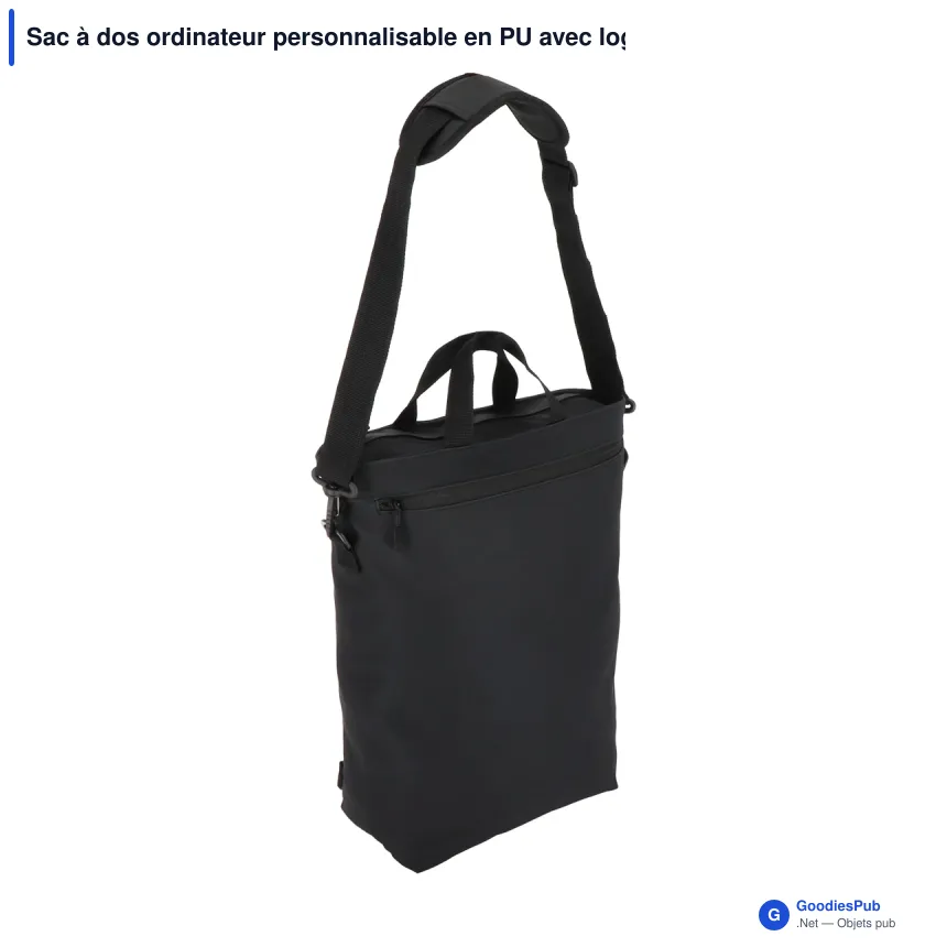 Sac à dos ordinateur personnalisable en PU avec logo - Kyiv - Image 2