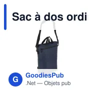 Sac à dos ordinateur personnalisable en PU avec logo - Kyiv - Miniature 3