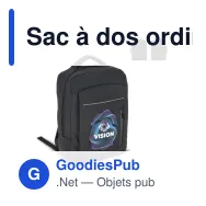 Sac à dos ordinateur personnalisable en PU 15 L avec logo - Osaka - Miniature 1