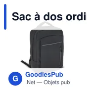 Sac à dos ordinateur personnalisable en PU 15 L avec logo - Osaka - Miniature 2