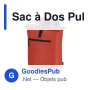 Sac à dos personnalisable Pular avec logo - polyester recyclé - Miniature 1