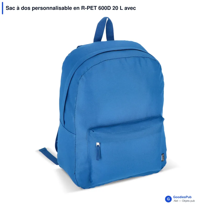 Sac à dos personnalisable en R-PET 600D 20 L avec logo - Neuf coloris - Image 8