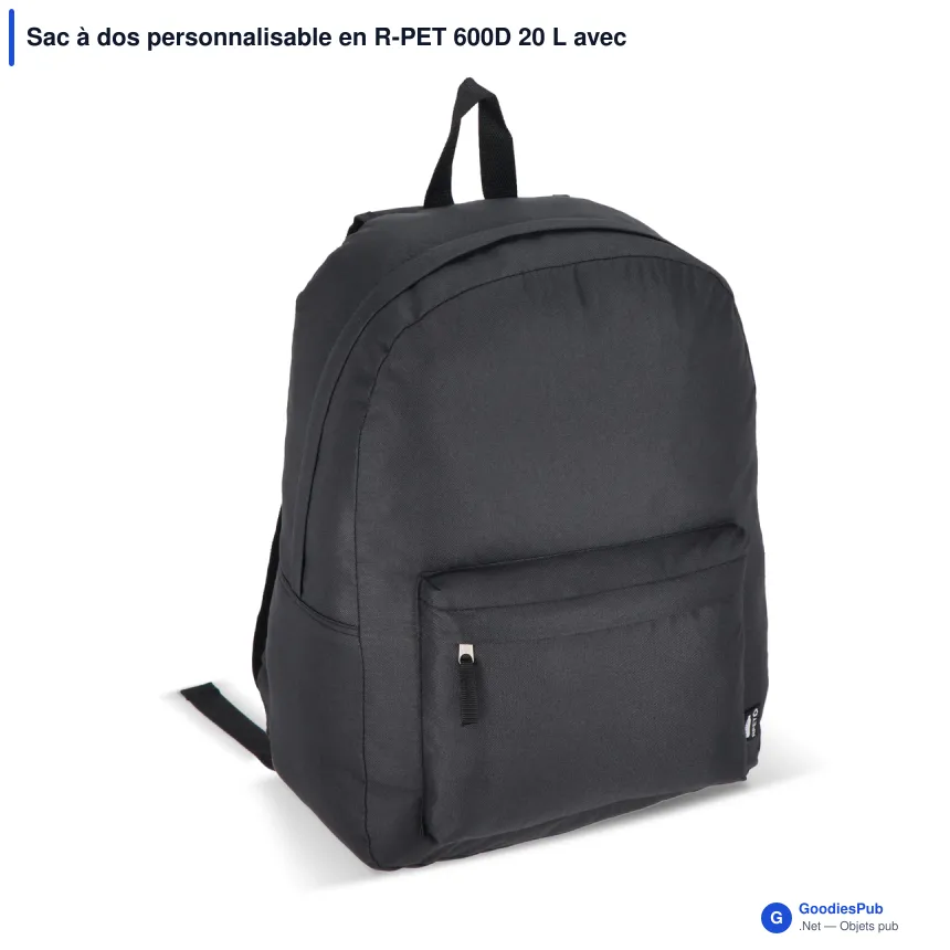 Sac à dos personnalisable en R-PET 600D 20 L avec logo - Neuf coloris - Image 9