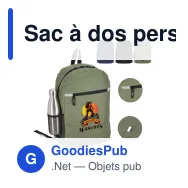 Sac à dos personnalisable en R-PET 600D 18 L avec logo - Nevada - Miniature 1