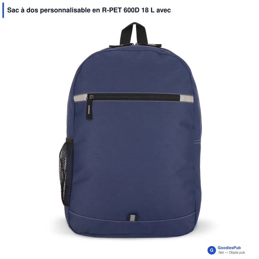Sac à dos personnalisable en R-PET 600D 18 L avec logo - Nevada - Image 2