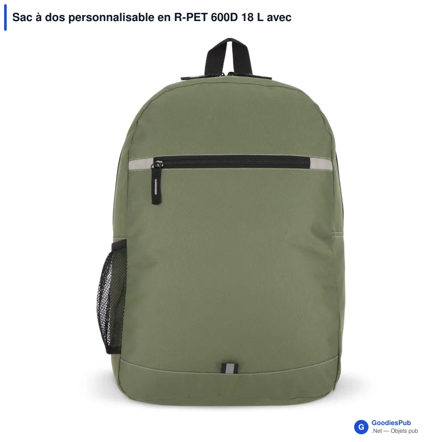 Sac à dos personnalisable en R-PET 600D 18 L avec logo - Nevada - Image 3